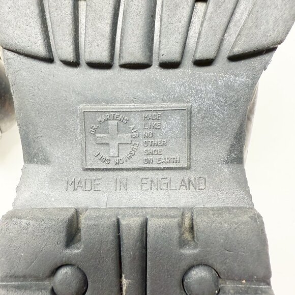 Vtg Y2K Dr. Martens Brown Leather Chunky Boots Men's US Size 11 Made in England - Picture 7 of 10